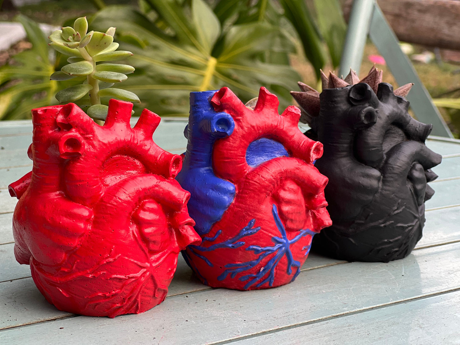 Concrete Human Anatomical Heart Shape Planter