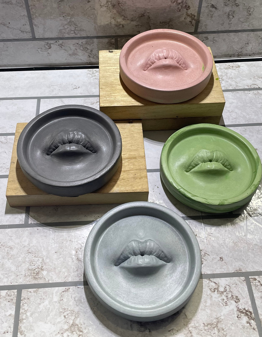 Concrete Lip Incense holders