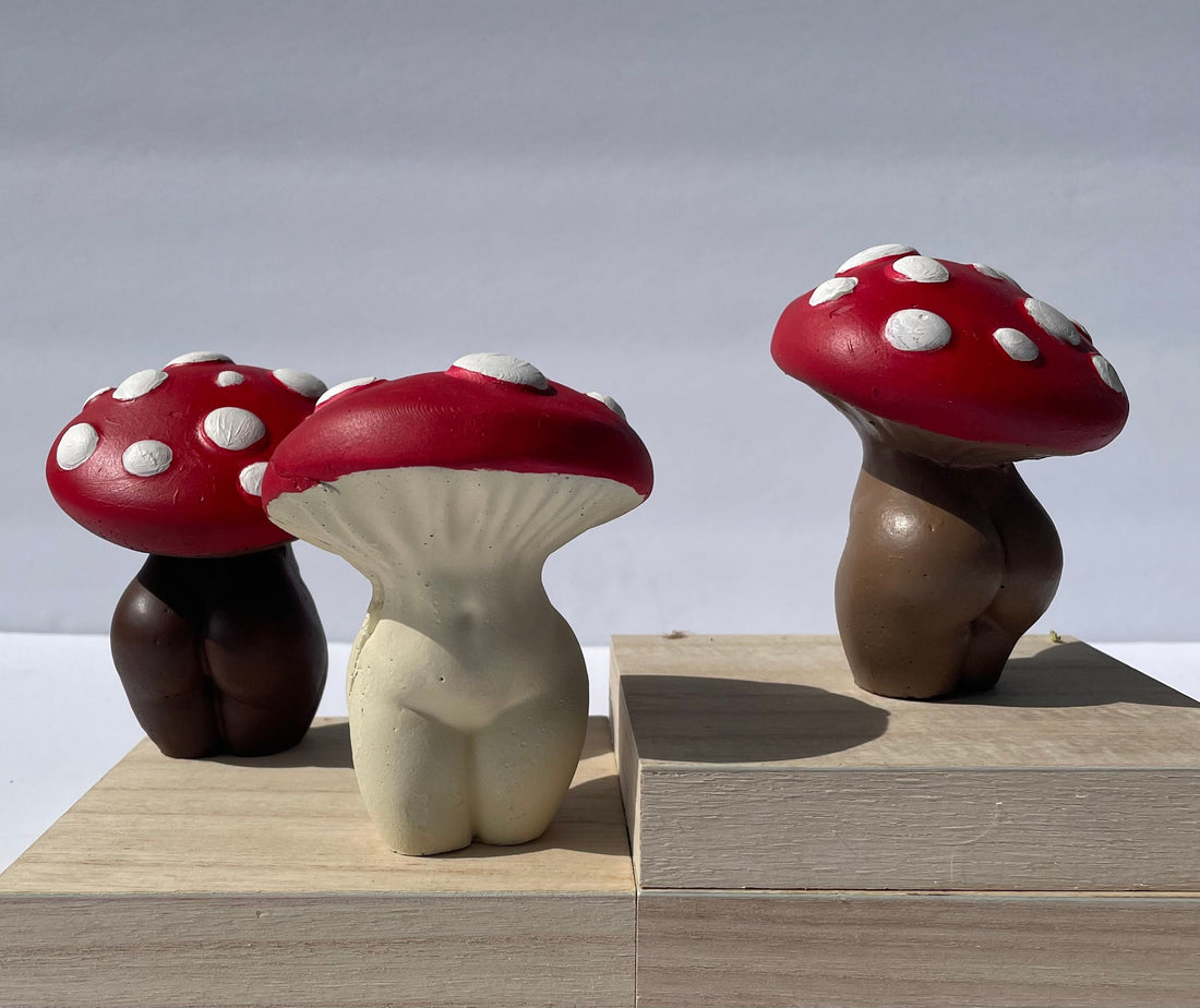 Concrete Mushroom Body Décor