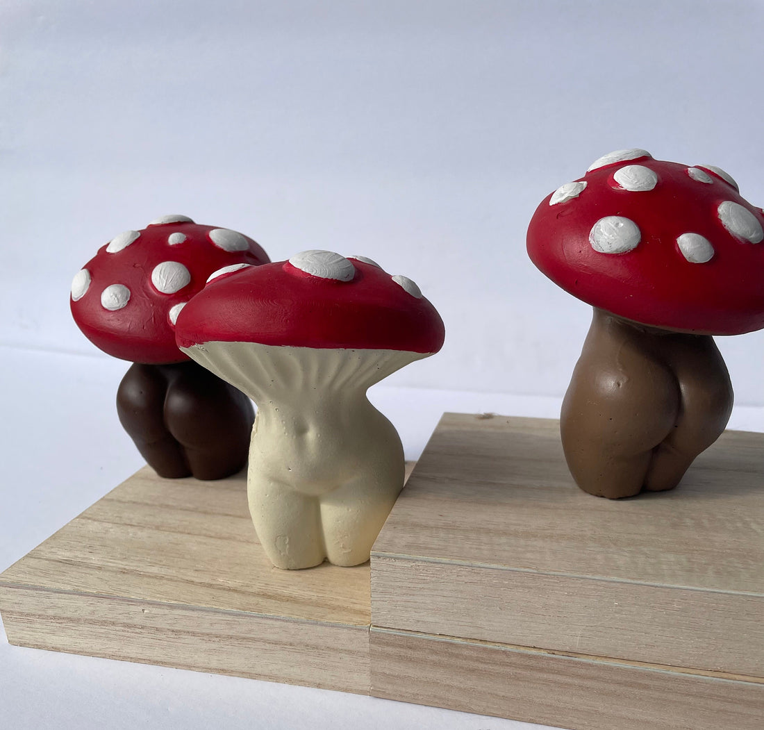 Concrete Mushroom Body Décor